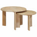 Nestende Kaffebord 2 pcs Svart Massiv mango tre