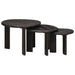 Nestende Kaffebord 3 pcs Hvit Massiv mango tre