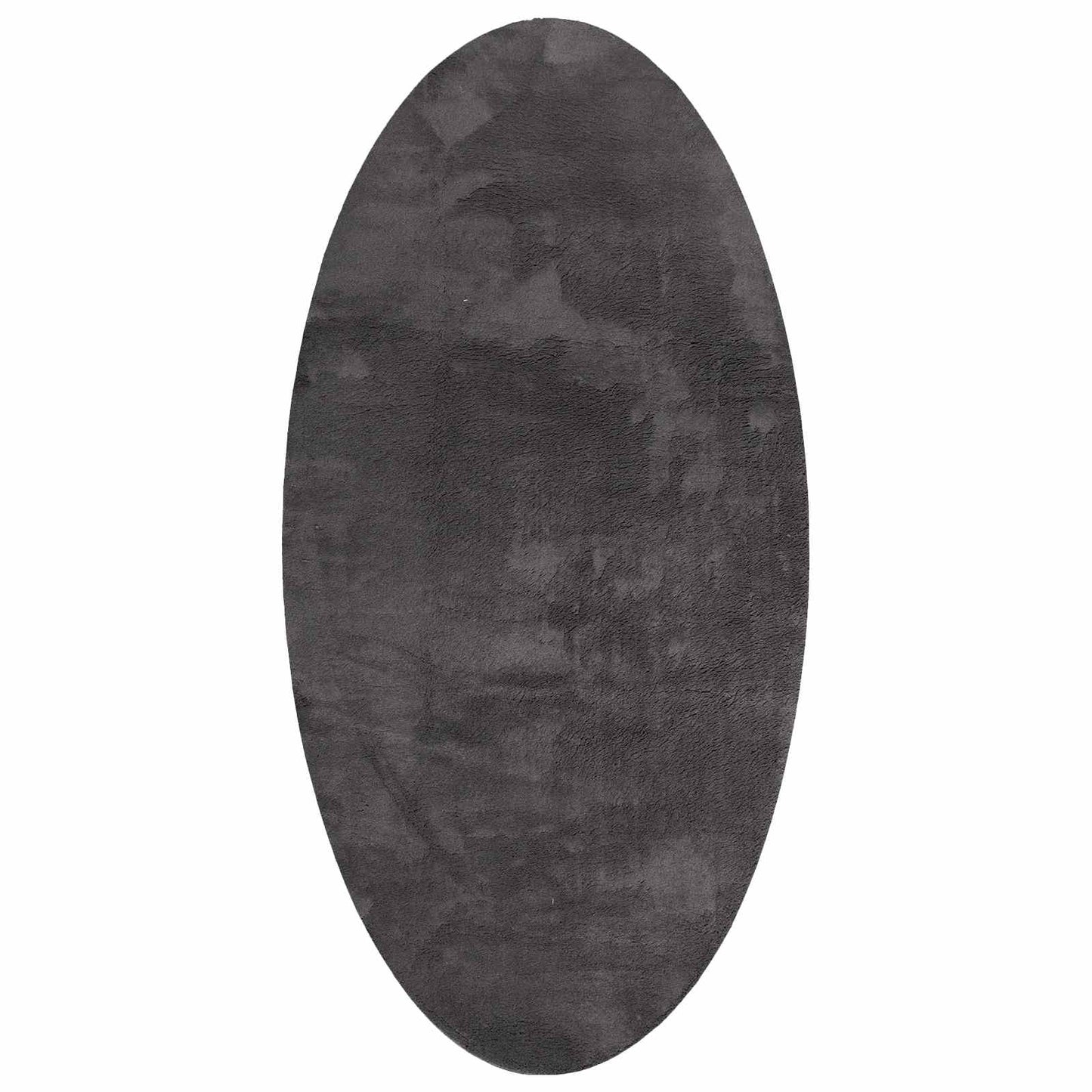 Områdetepper Oval HUARTE Antrasitt 100 x 200 cm 100% Polyester