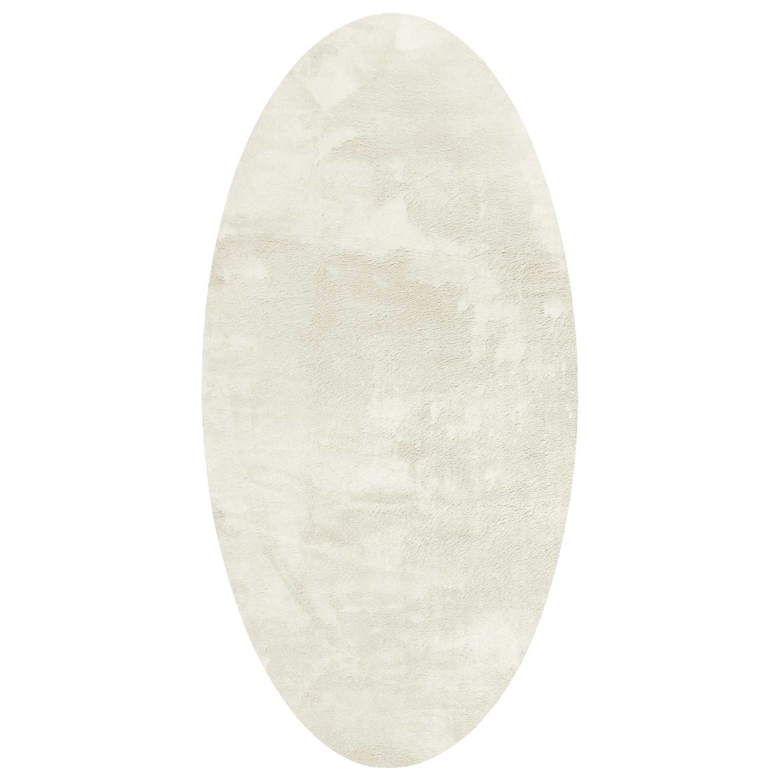Områdetepper Oval HUARTE Krem 100 x 200 cm 100% Polyester vidaXL