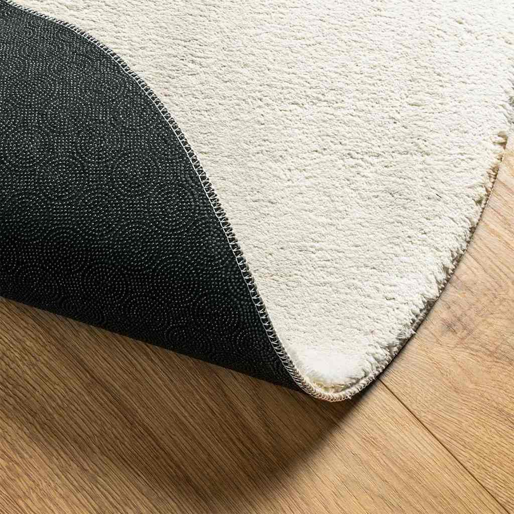 Områdetepper Oval HUARTE Krem 120 x 170 cm 100% Polyester vidaXL