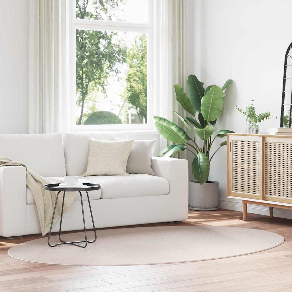 Områdetepper Oval HUARTE sand 160 x 230 cm 100% Polyester