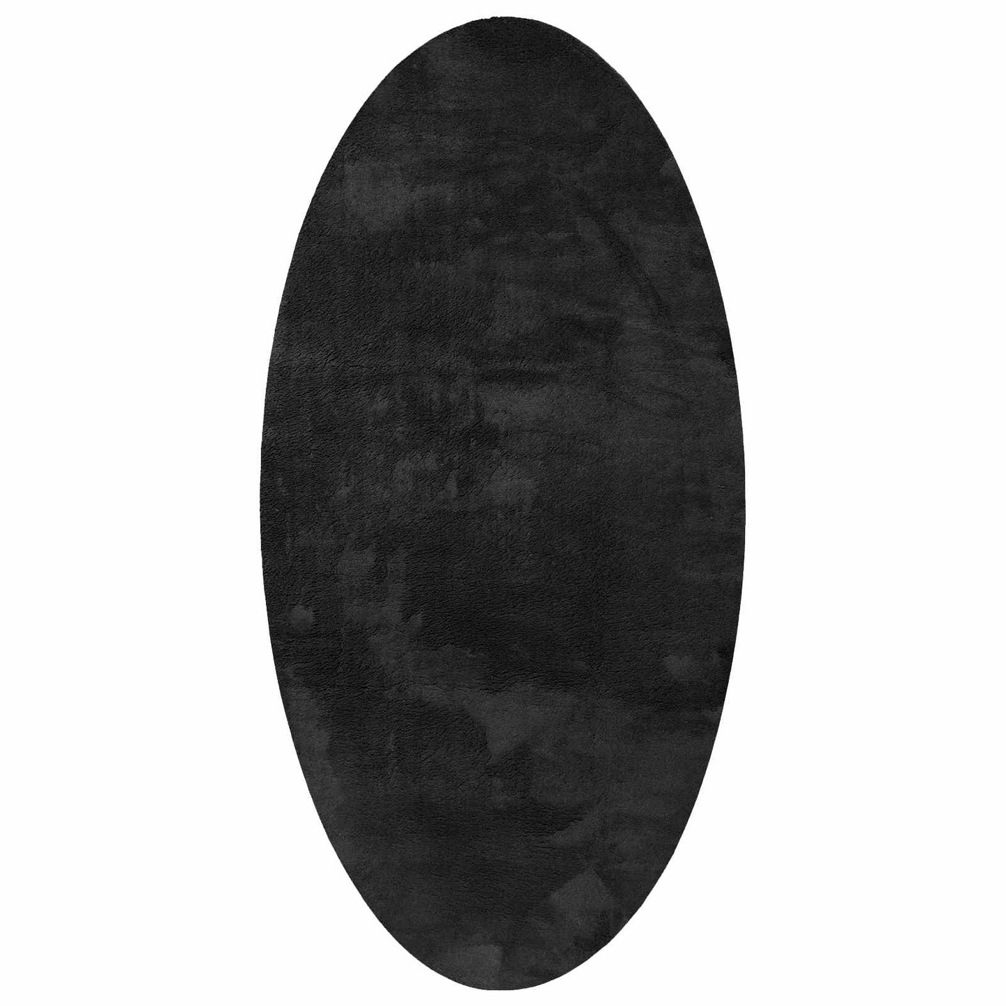 Områdetepper Oval HUARTE Svart 80 x 150 cm 100% Polyester