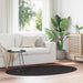 Områdetepper Oval HUARTE Svart 100 x 200 cm 100% Polyester