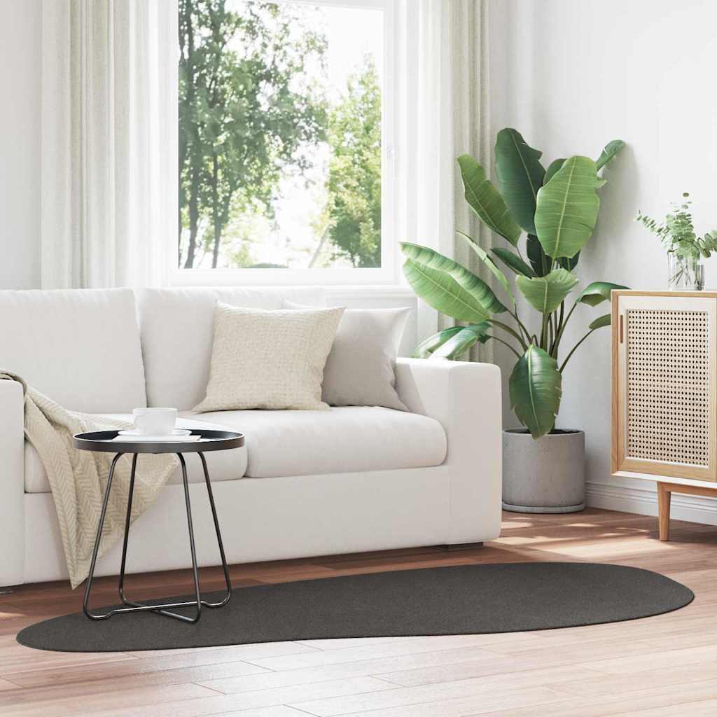 Områdetepper HUARTE Antrasitt 100 x 200 cm Polyester