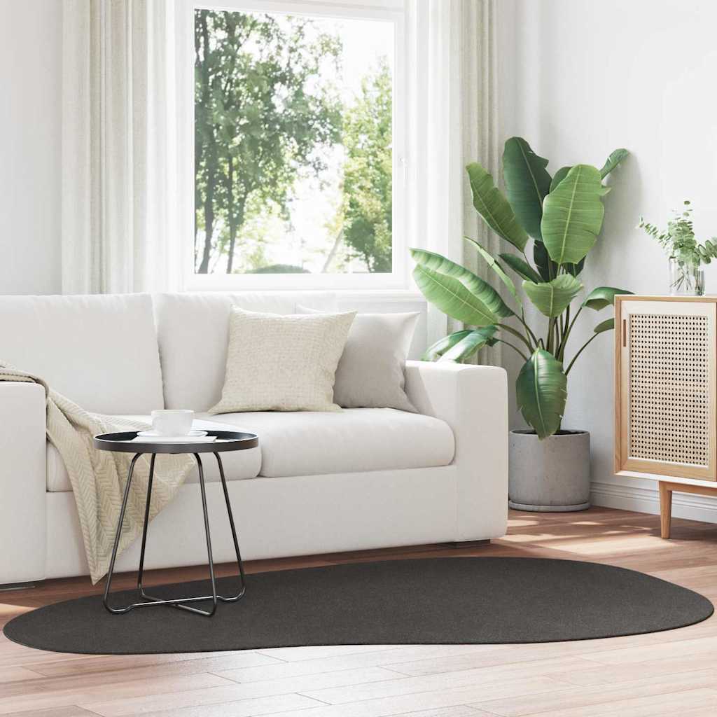 Områdetepper HUARTE Antrasitt 140 x 200 cm Polyester vidaXL