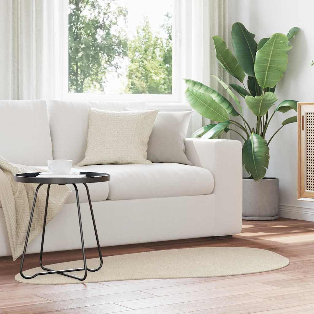 Områdetepper HUARTE Beige 80 x 150 cm Polyester vidaXL