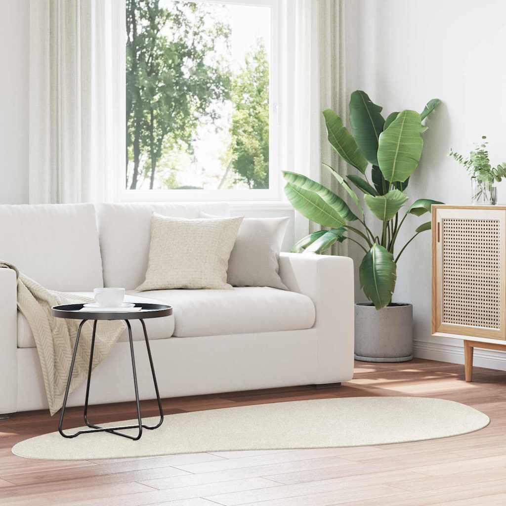 Områdetepper HUARTE Krem 100 x 200 cm Polyester vidaXL