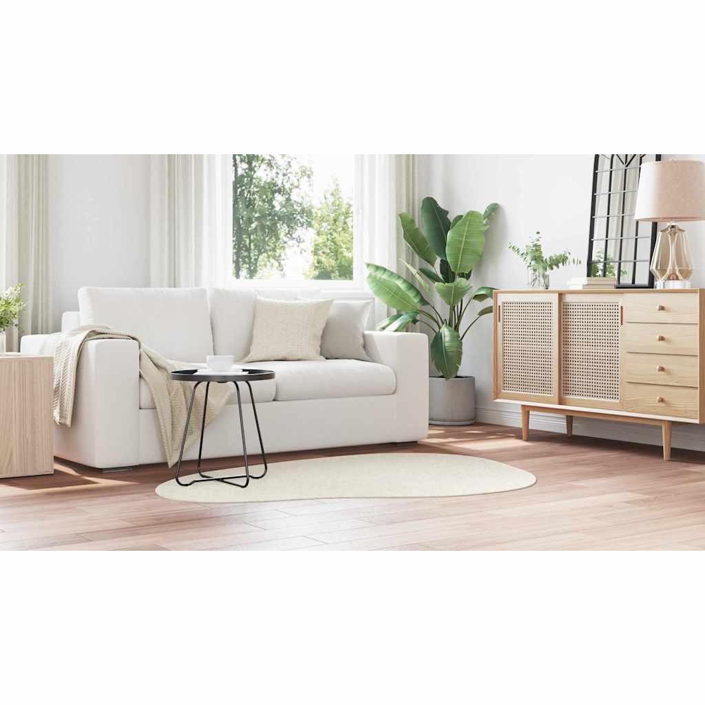 Områdetepper HUARTE Krem 120 x 170 cm Polyester vidaXL