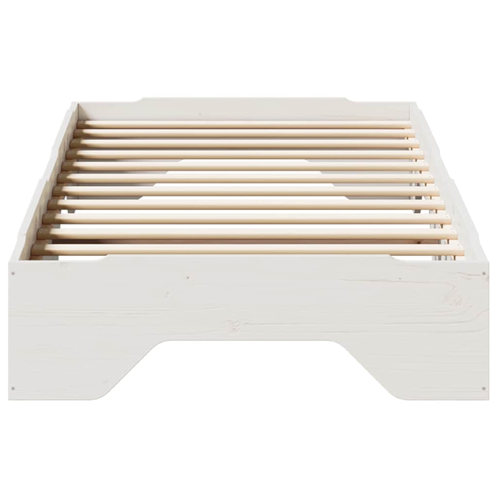 Sengeramme uten madrass stablebare hvit 90x190 cm heltre