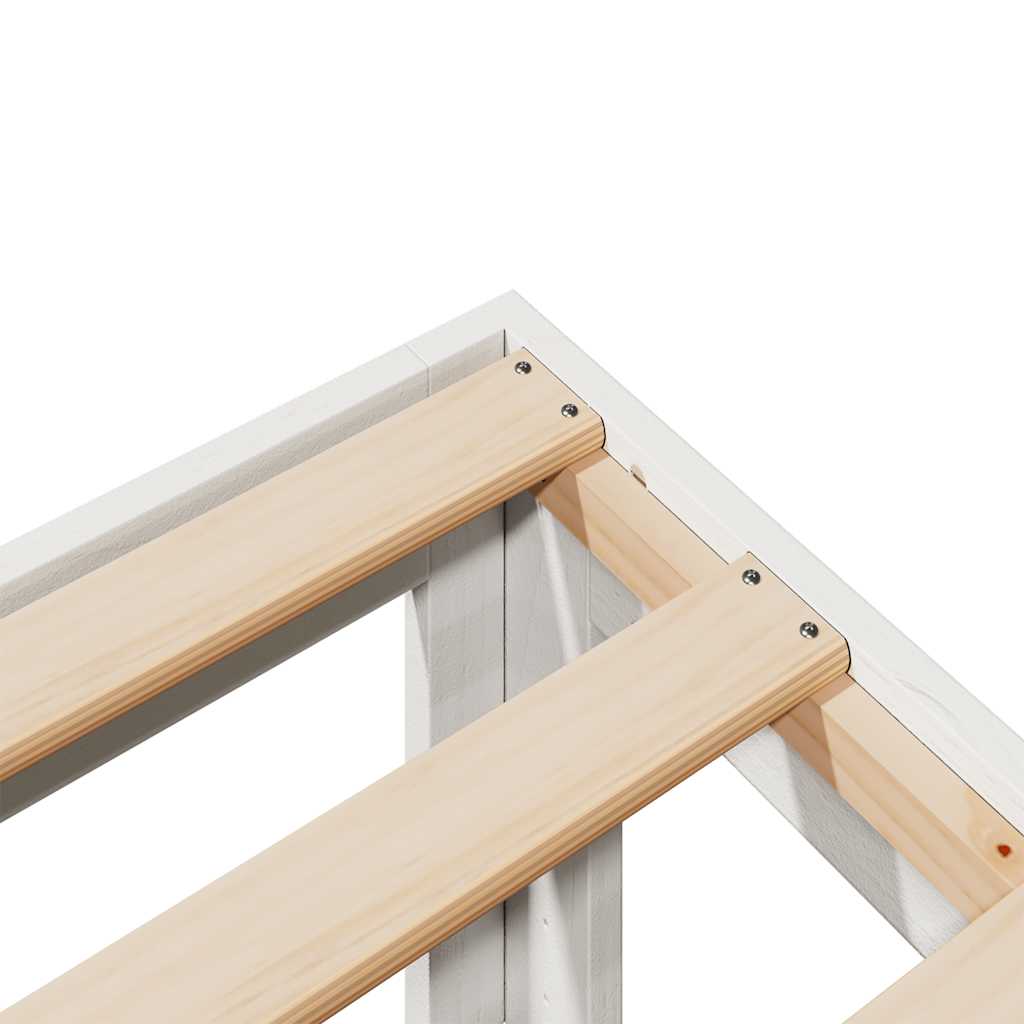 Sengeramme uten madrass hvit 80x200 cm heltre furu