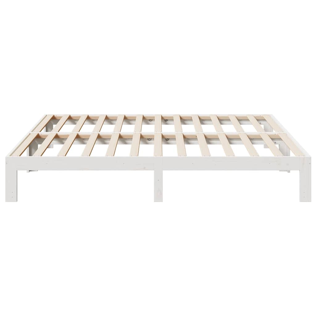 Sengeramme uten madrass hvit 180x200 cm heltre furu