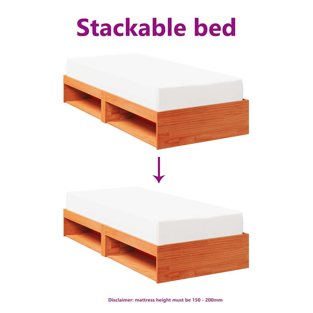 Dagseng uten madrass voksbrun 100x200 cm heltre furu