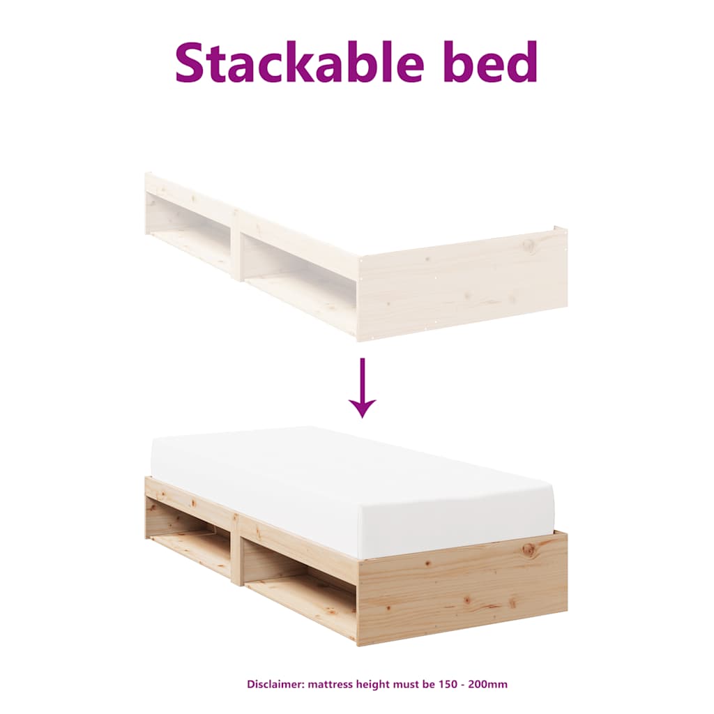 Dagseng uten madrass 80x200 cm heltre furu