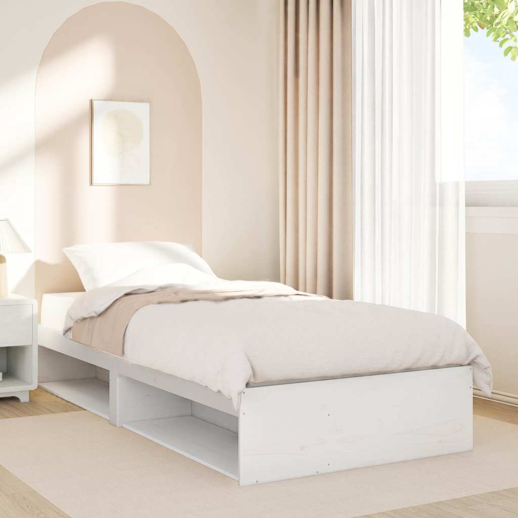 Dagseng uten madrass hvit 90x190 cm heltre furu