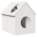Kattehus hvit 41x50x50 cm heltre furu