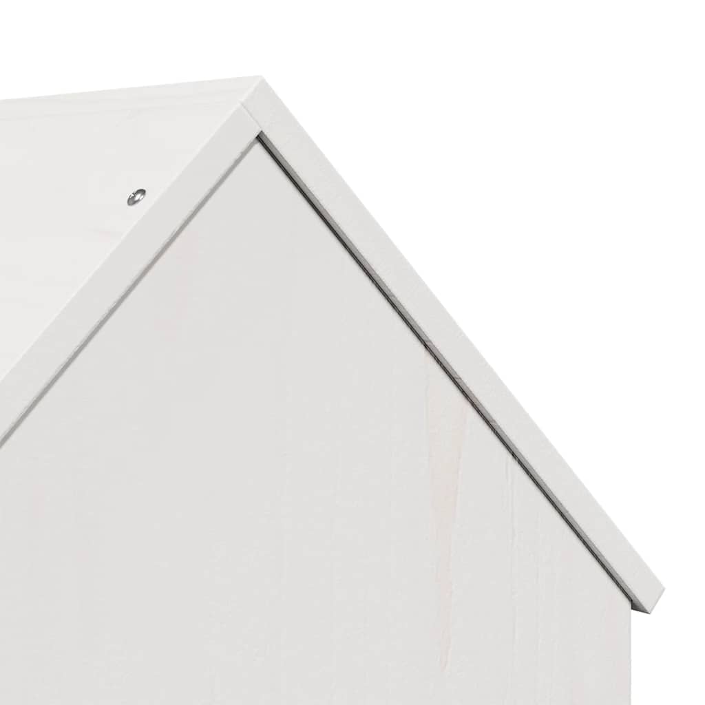 Kattehus hvit 41x50x50 cm heltre furu