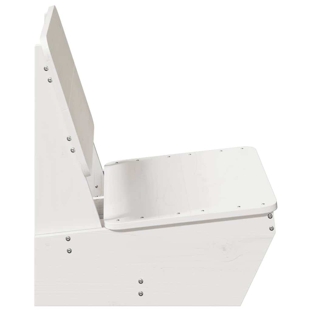 Hagestol hvit 60x64x70,5 cm heltre furu