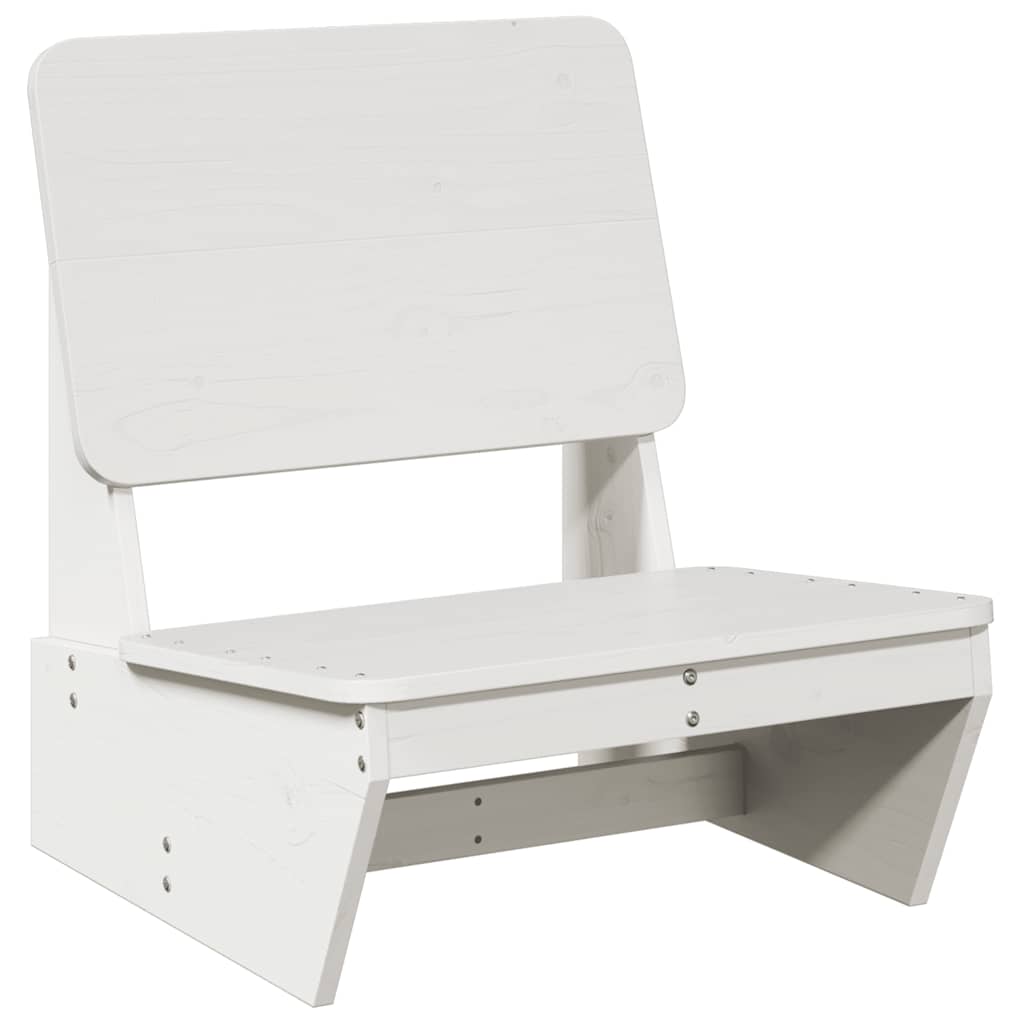 Hagestoler 2 stk hvit 60x64x70,5 cm heltre furu