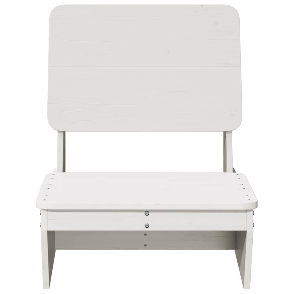 Hagestoler 2 stk hvit 60x64x70,5 cm heltre furu
