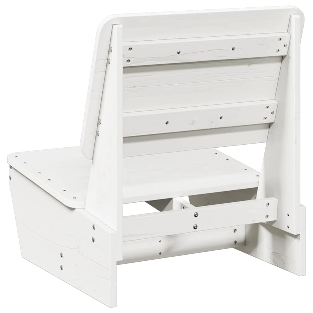Hagestoler 2 stk hvit 60x64x70,5 cm heltre furu