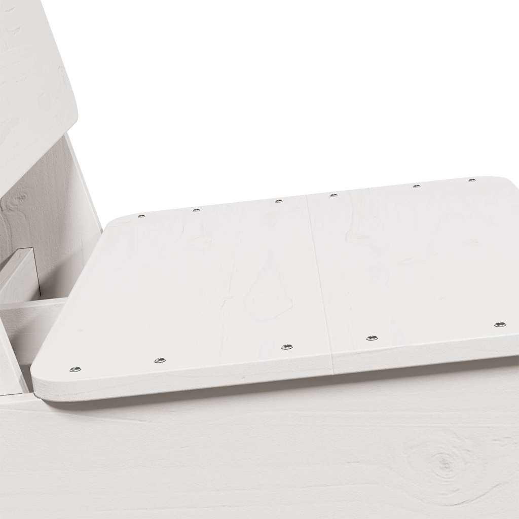 Hagestoler 2 stk hvit 60x64x70,5 cm heltre furu