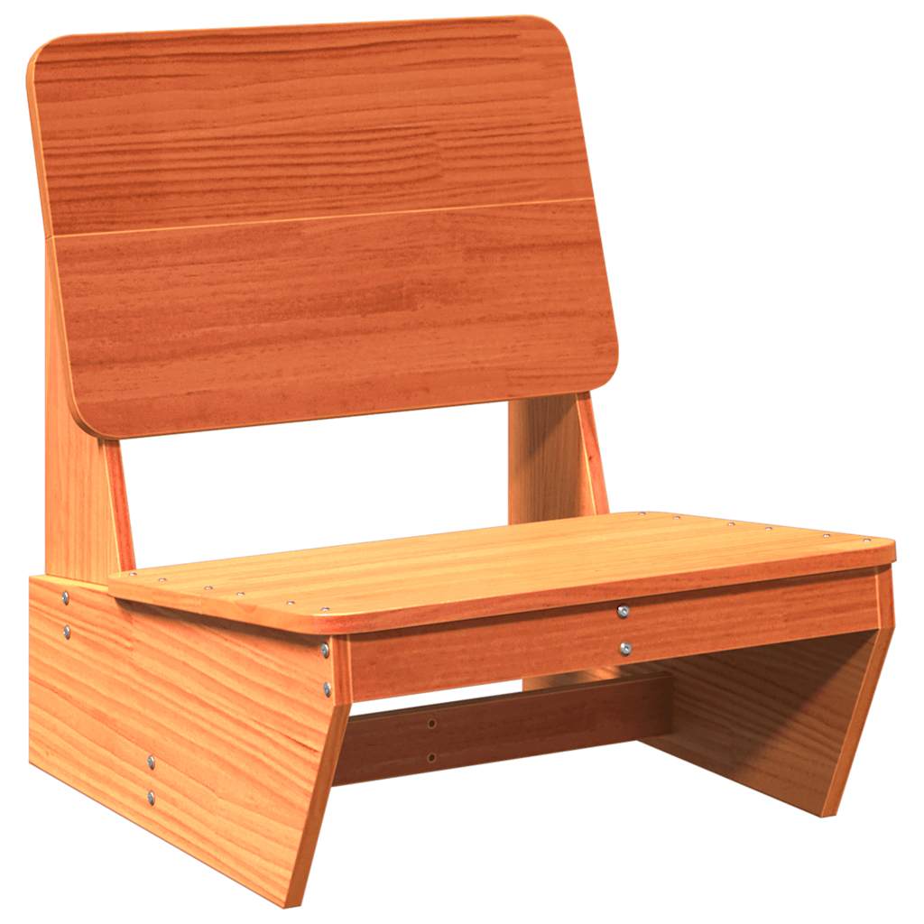 Hagestoler 2 stk voksbrun 60x64x70,5 cm heltre furu