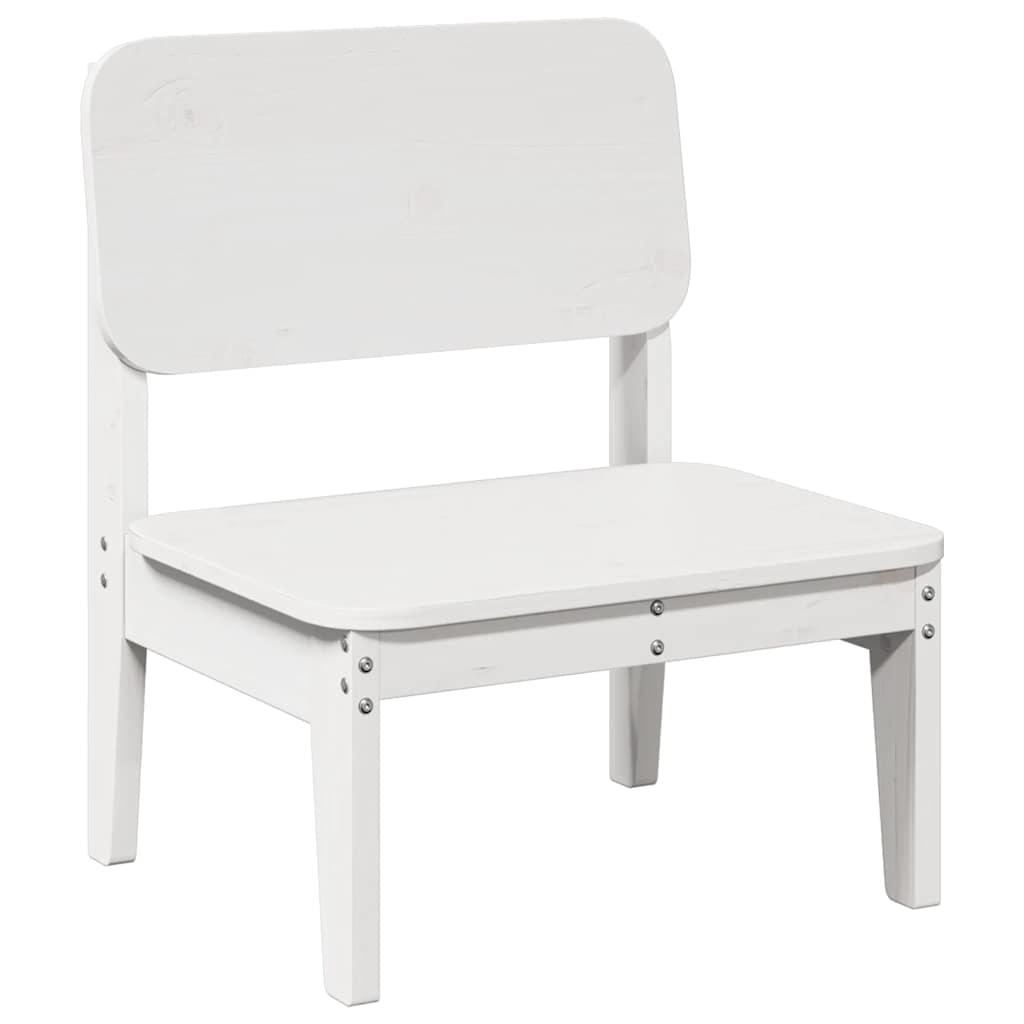 Hagestol hvit 60x52,5x72 cm heltre furu