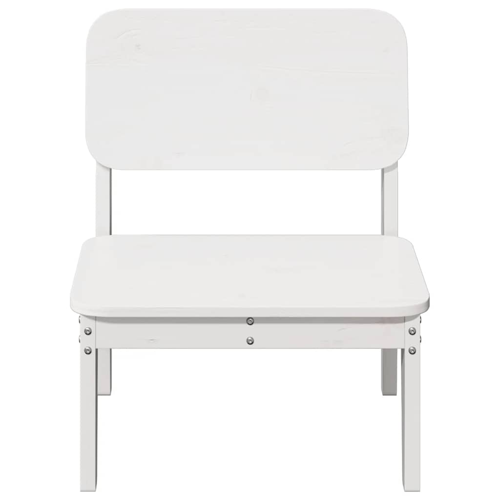 Hagestol hvit 60x52,5x72 cm heltre furu