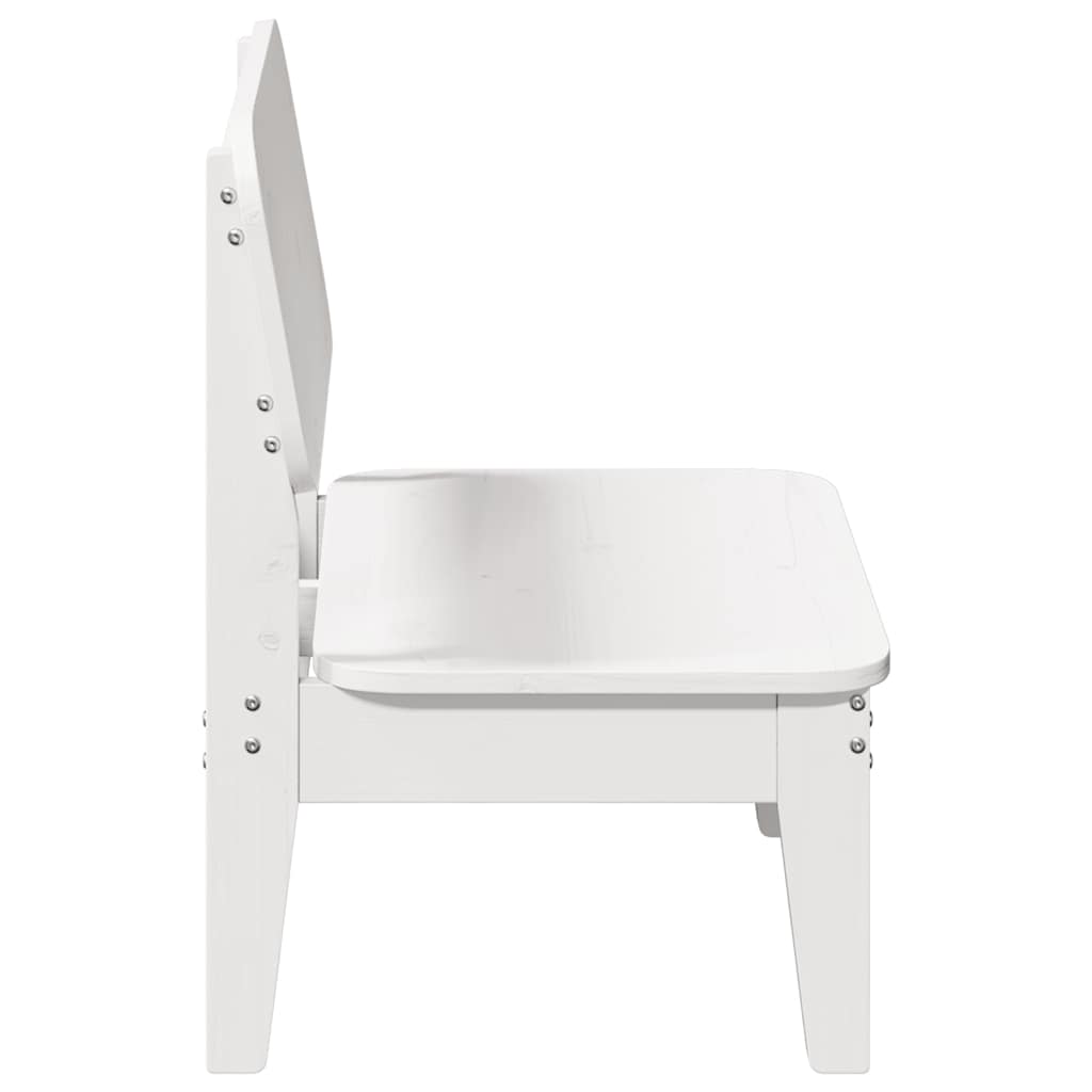 Hagestol hvit 60x52,5x72 cm heltre furu