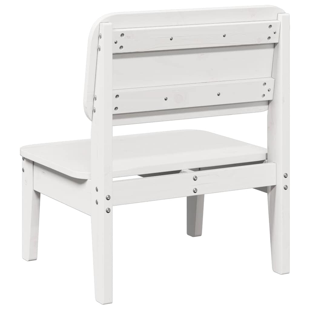 Hagestol hvit 60x52,5x72 cm heltre furu