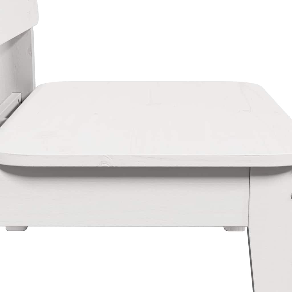 Hagestol hvit 60x52,5x72 cm heltre furu