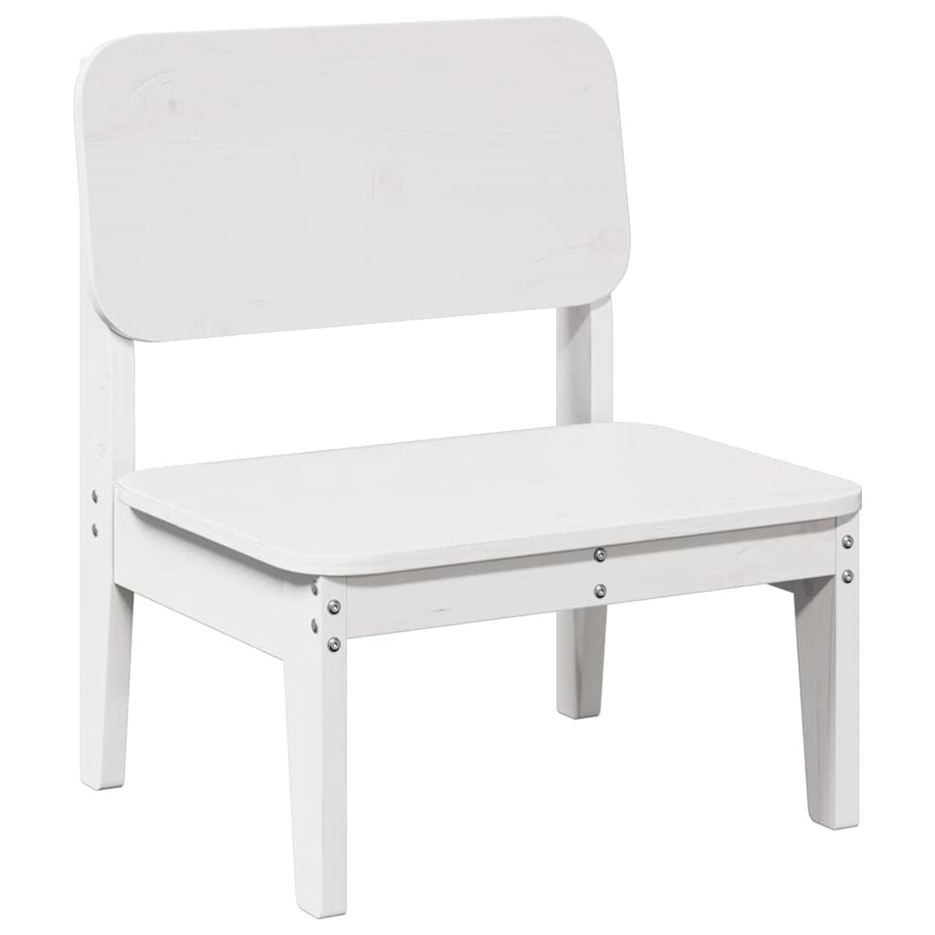 Hagestoler 2 stk hvit 60x52,5x72 cm heltre furu