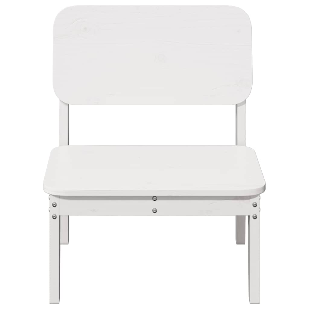 Hagestoler 2 stk hvit 60x52,5x72 cm heltre furu
