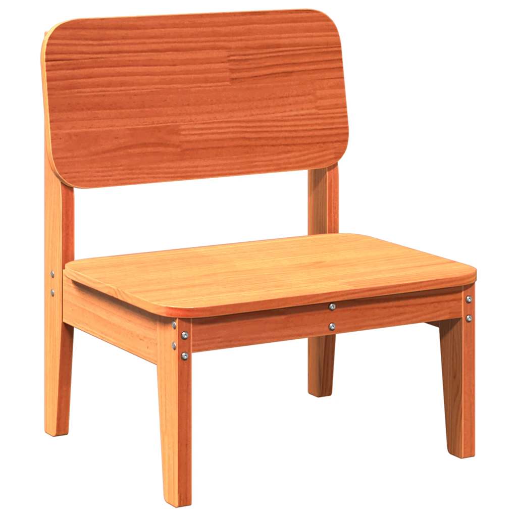Hagestoler 2 stk voksbrun 60x52,5x72 cm heltre furu