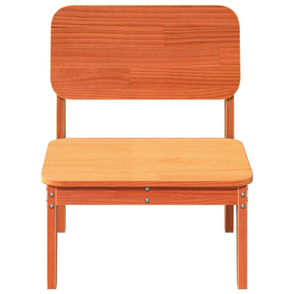 Hagestoler 2 stk voksbrun 60x52,5x72 cm heltre furu