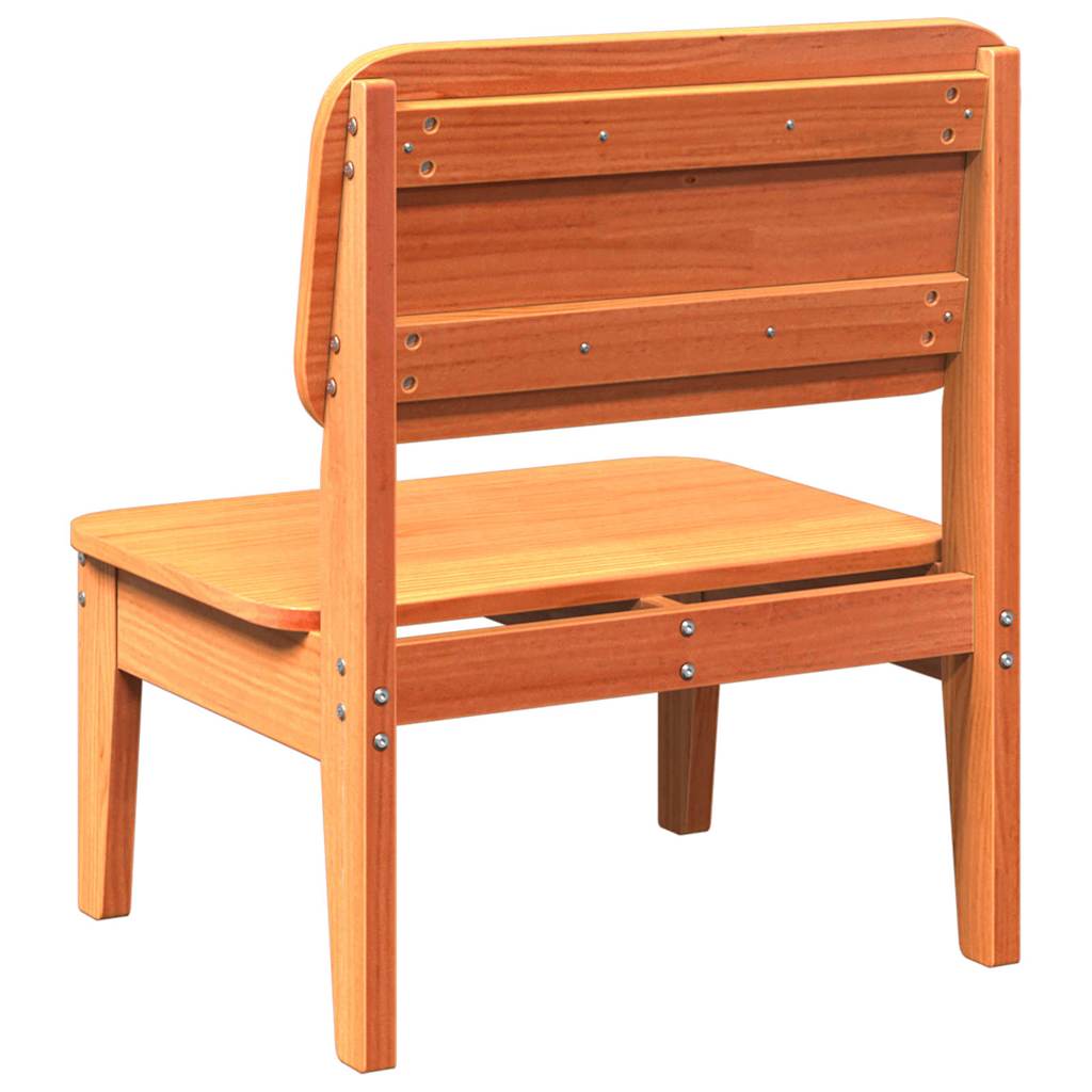 Hagestoler 2 stk voksbrun 60x52,5x72 cm heltre furu