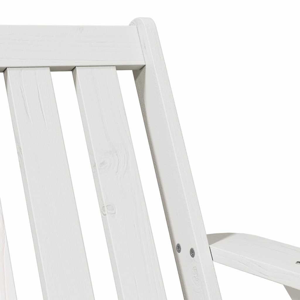 Adirondack hagestoler 2 stk hvit 75x77x77 cm heltre furu