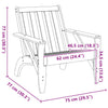 Adirondack hagestoler 2 stk hvit 75x77x77 cm heltre furu