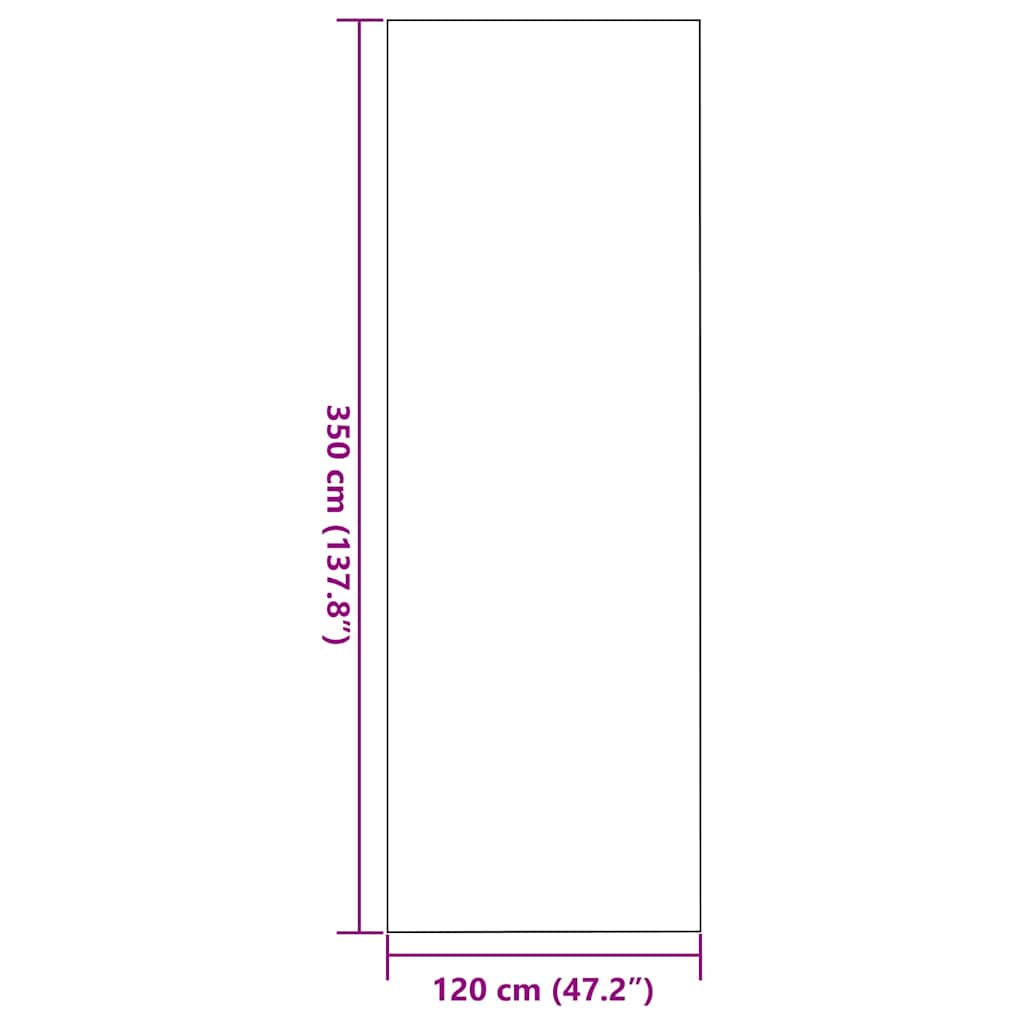 Dørmatte Beige og svart 120 x 350 cm 100% Polyamid