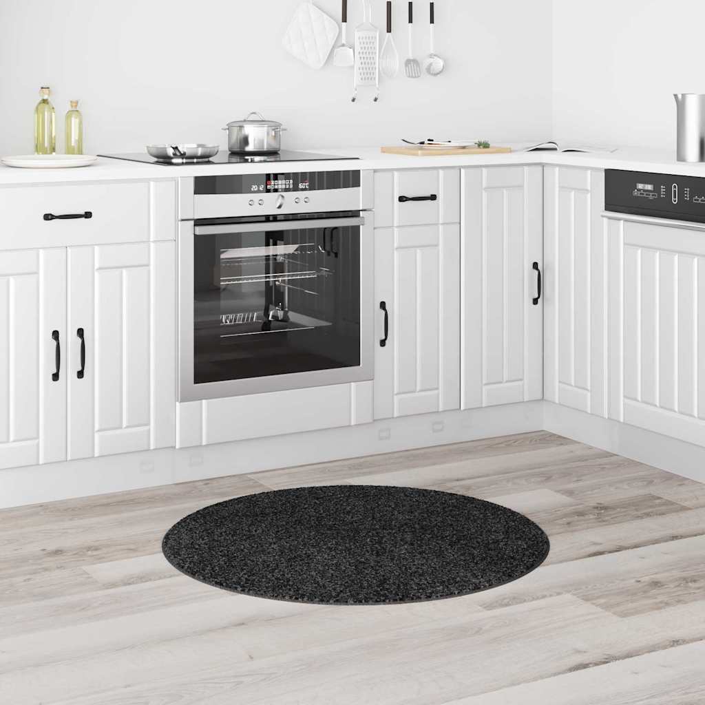 Anti-sklisikker Shaggy Teppe Mørkegrå 90 x 90 cm PP
