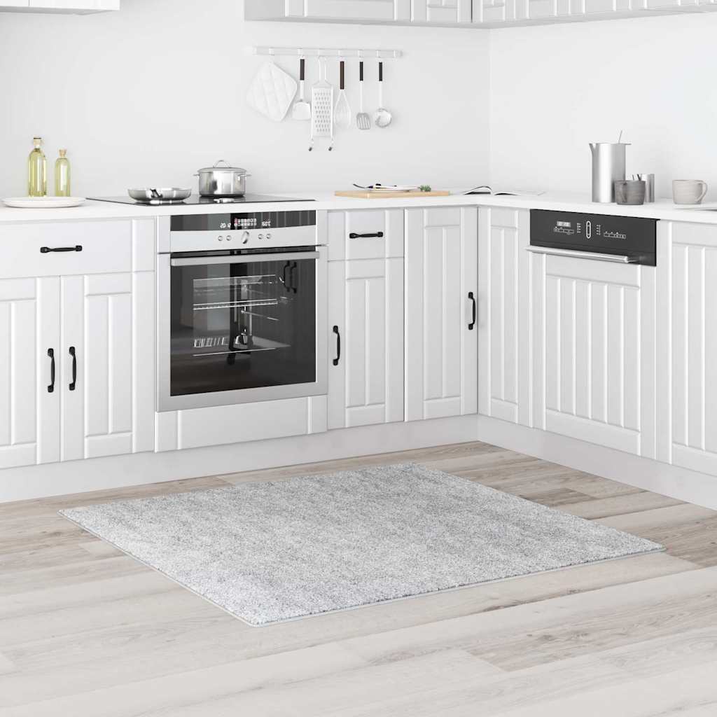 Anti-sklisikker Shaggy Teppe Grå 120 x 120 cm PP