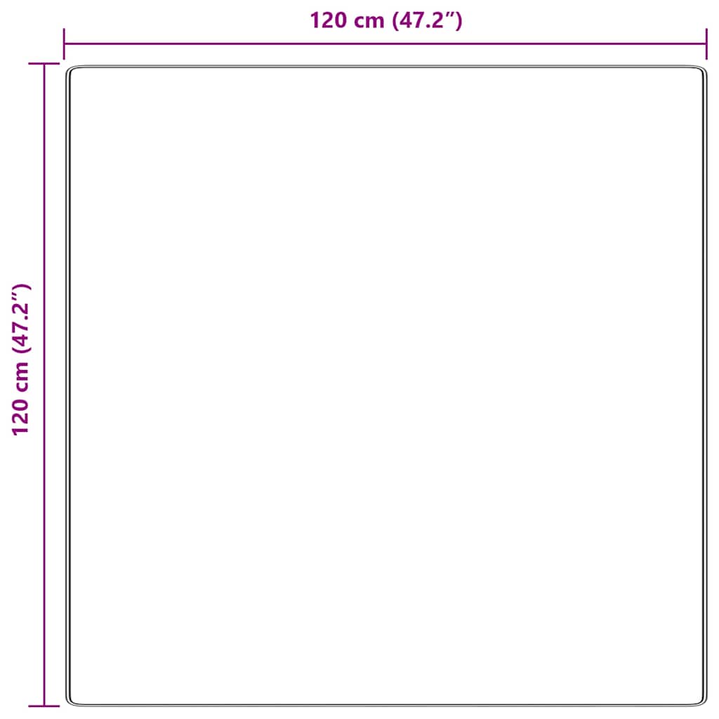 Anti-sklisikker Shaggy Teppe Grå 120 x 120 cm PP