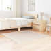 Anti-sklisikker Shaggy Teppe Krem 120 x 120 cm PP