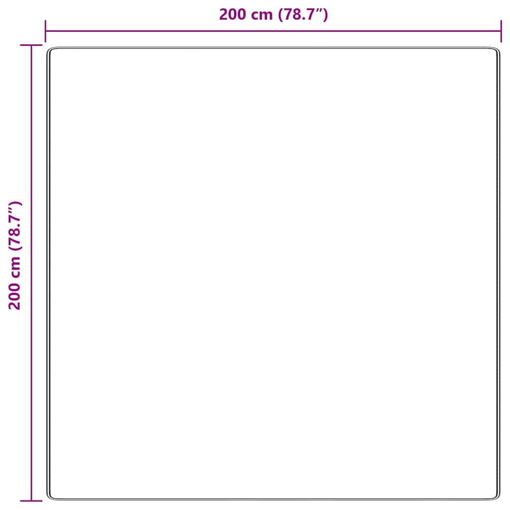 Anti-sklisikker Shaggy Teppe Krem 200 x 200 cm PP