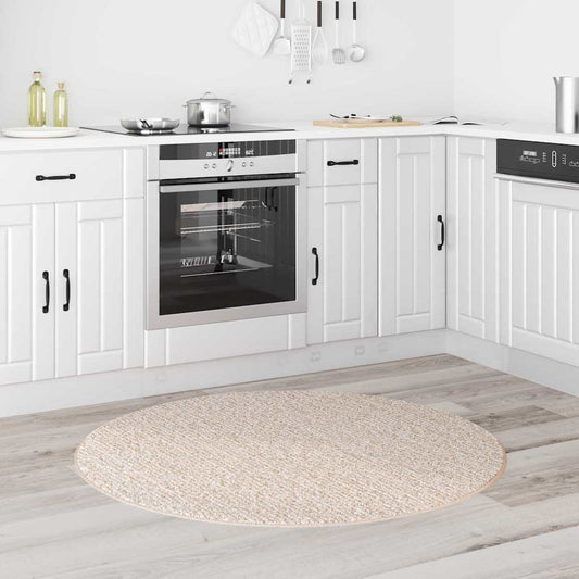 Anti-sklisikker Shaggy Teppe Krem 120 x 120 cm PP