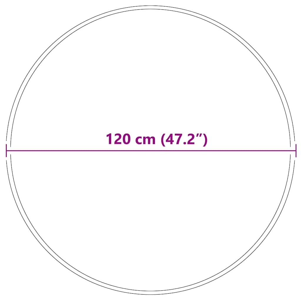 Anti-sklisikker Shaggy Teppe Krem 120 x 120 cm PP