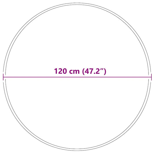 Anti-sklisikker Shaggy Teppe Krem 120 x 120 cm PP