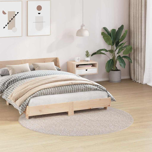 Anti-sklisikker Shaggy Teppe Krem 160 x 160 cm PP