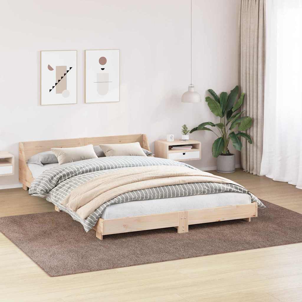 Anti-sklisikker Shaggy Teppe Brun 200 x 290 cm PP